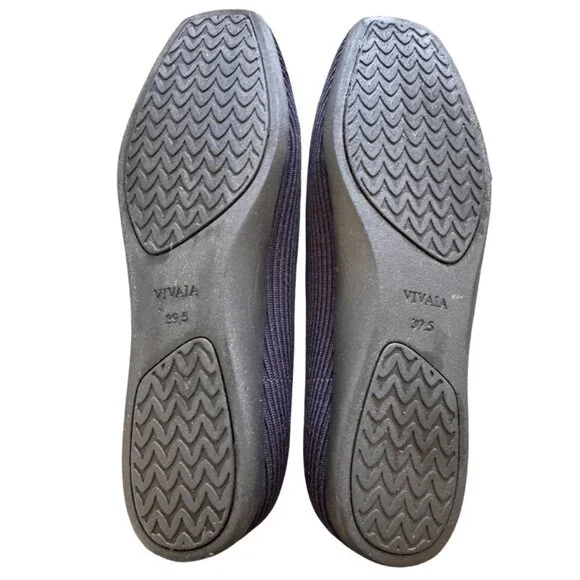 VIVAIA Authentic Square-Toe V-Cut Flats (Margot 2.0) **NEW** Navy EU 39.5 US 8.5 - Picture 8 of 11